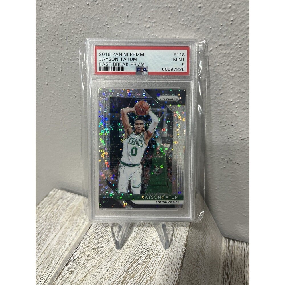 Jayson Tatum 2018 Panini Prizm #118 Fast Break Prizm PSA 9 MINT Boston Celtics